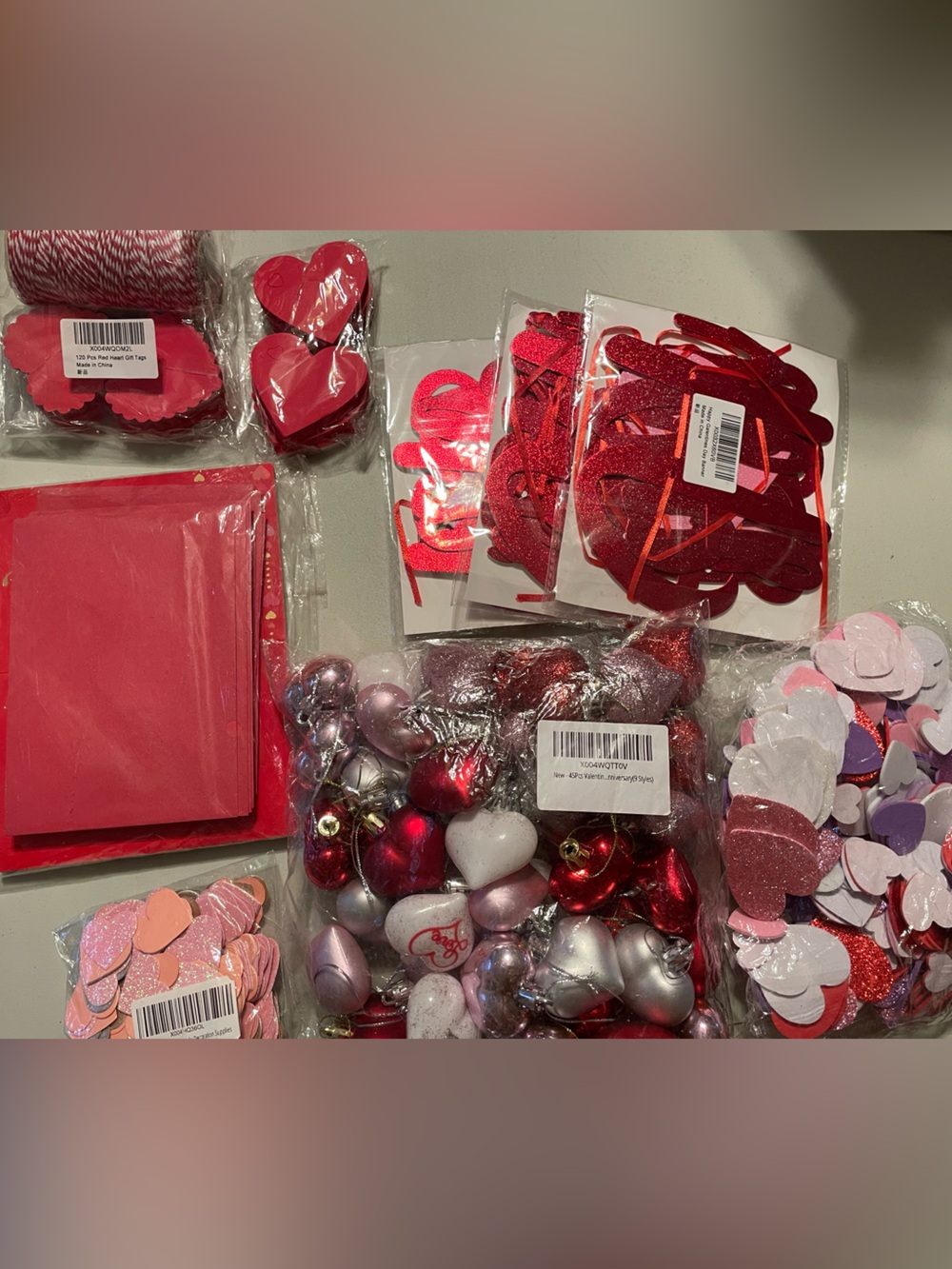 Red Valentine Party Supply Pack - Home Party Supplies Huge Bundle NWT